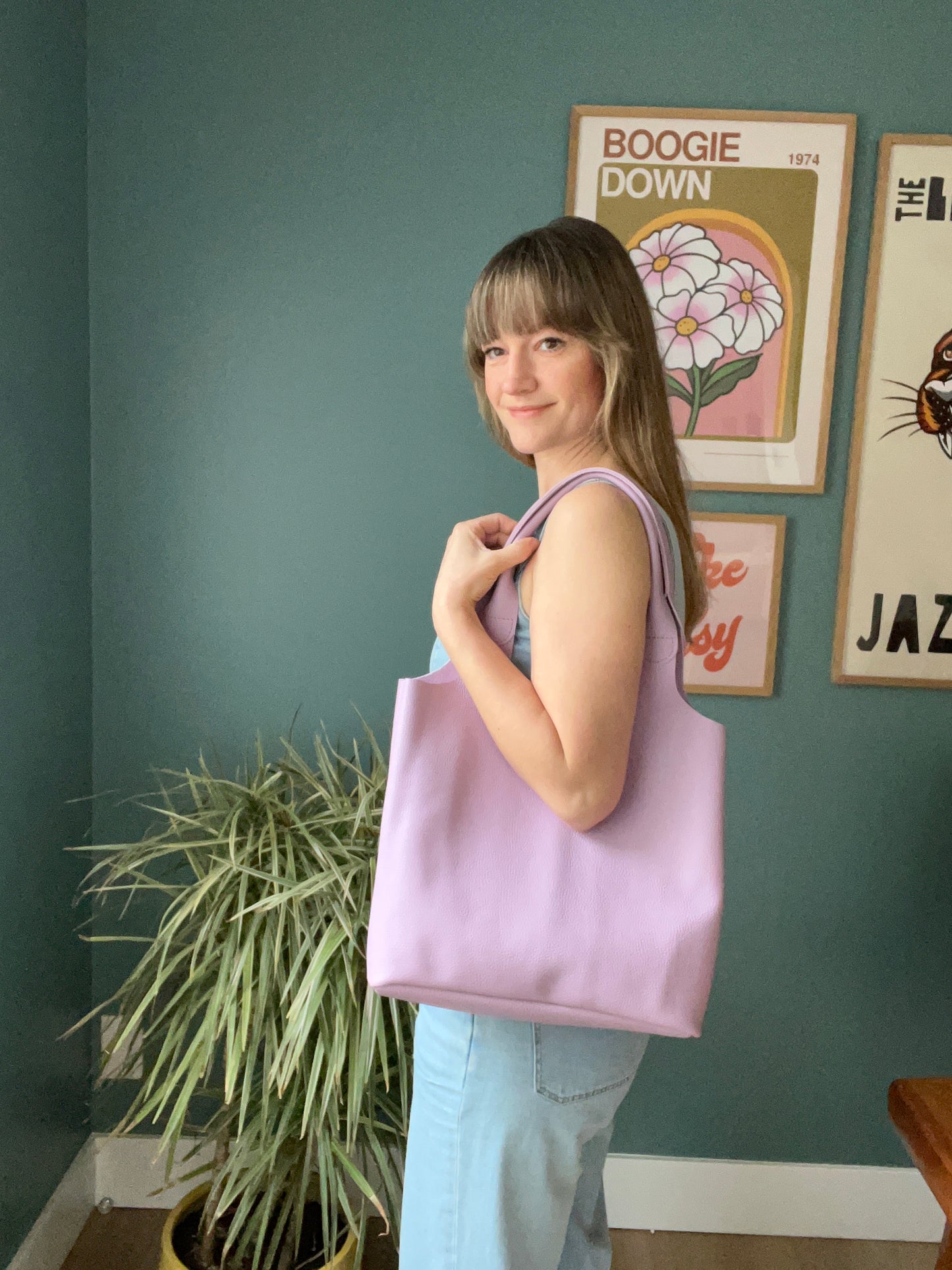 Slouchy tote + half moon clutch