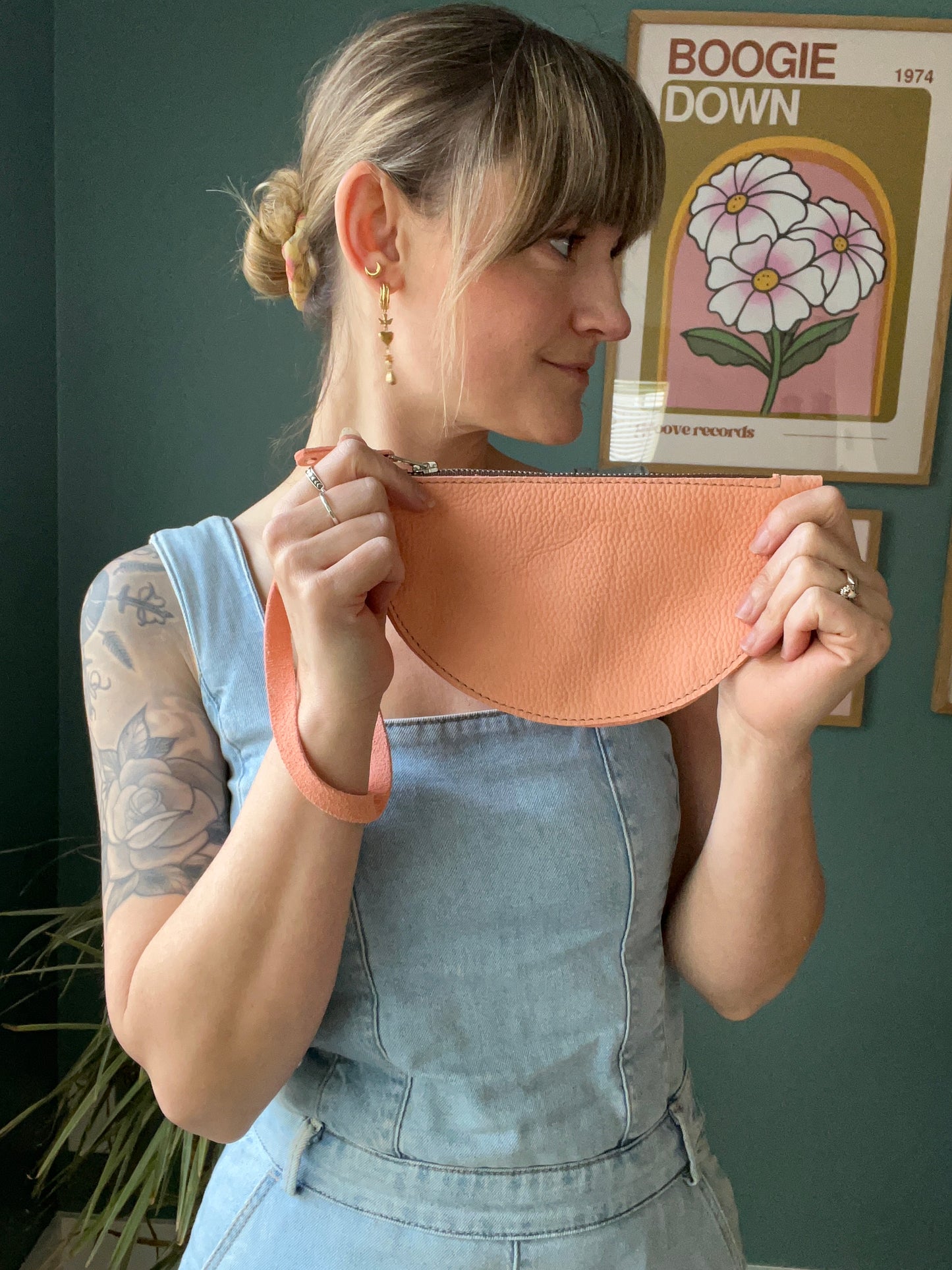 Slouchy tote + half moon clutch